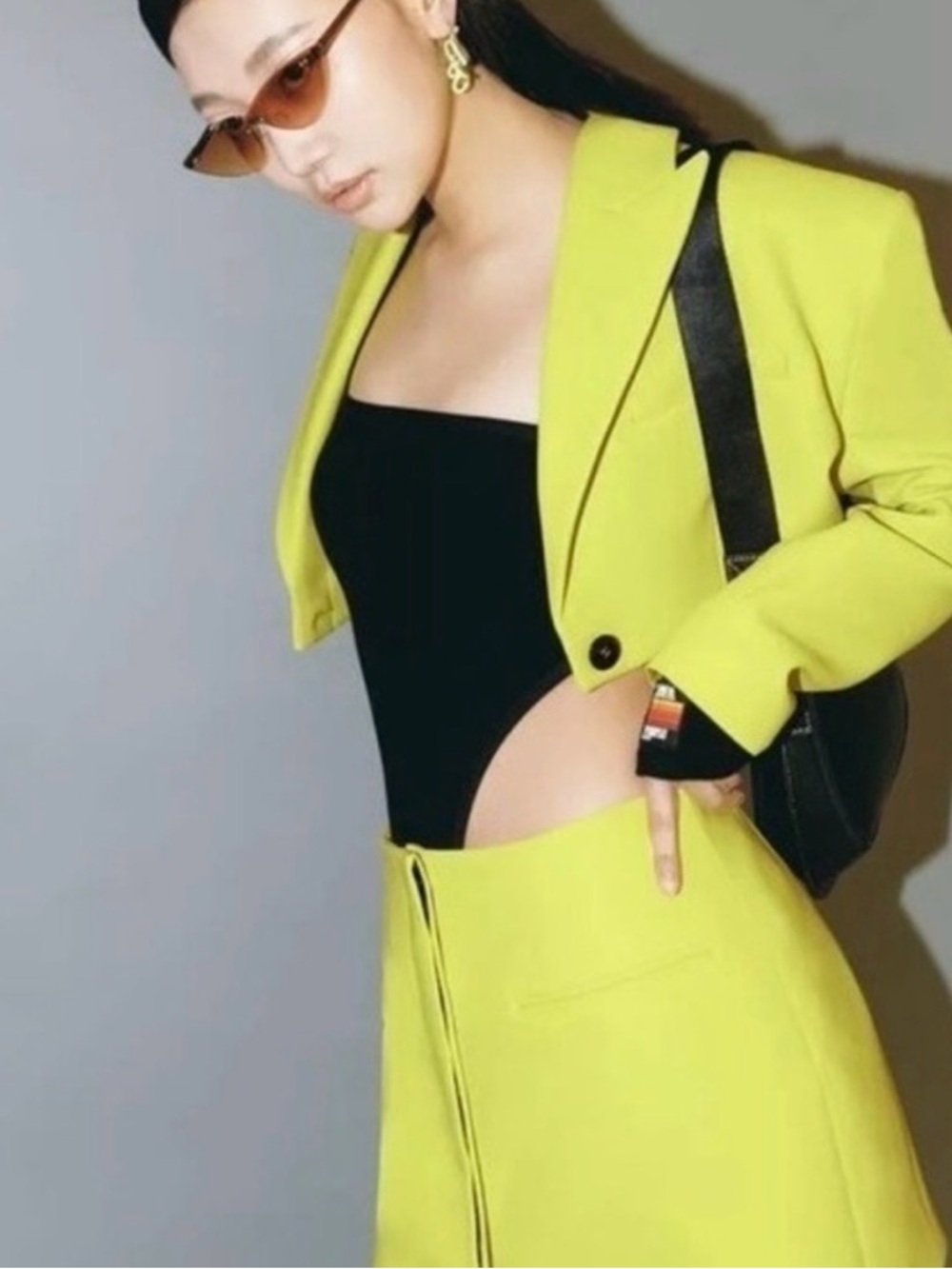 Zara x Purple Magazine Neon Cut Out Blazer Dress - Picture 2 of 8